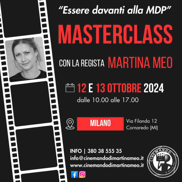 Masterclass con la Regista e Acting Coach Martina Meo